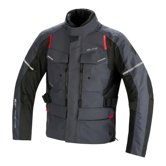 Giacca da moto Atlantis Aqvadry Antracite/Rosso