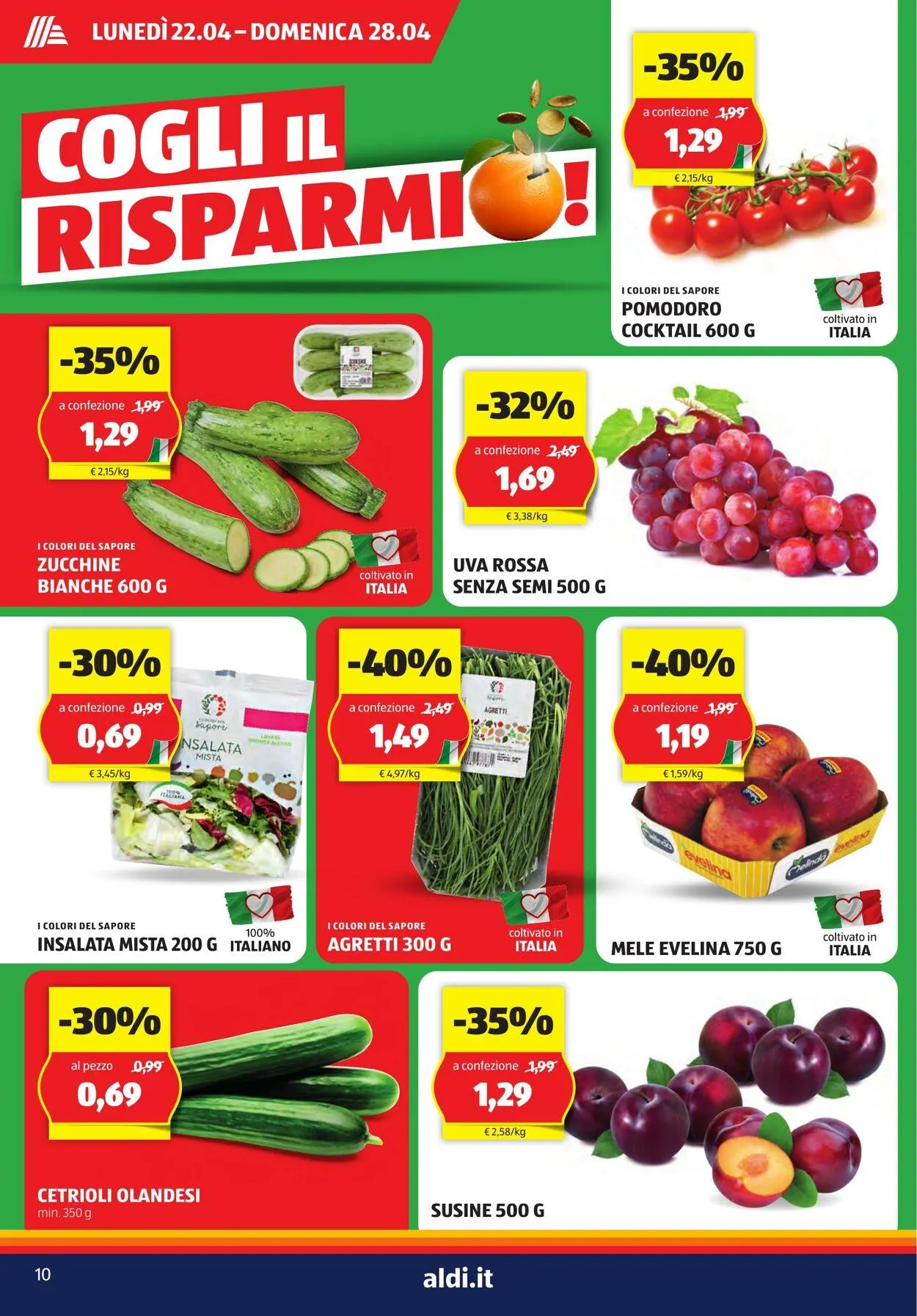 Aldi Volantino attuale da 22 aprile a 28 aprile di 2024 - Pagina del volantino 10