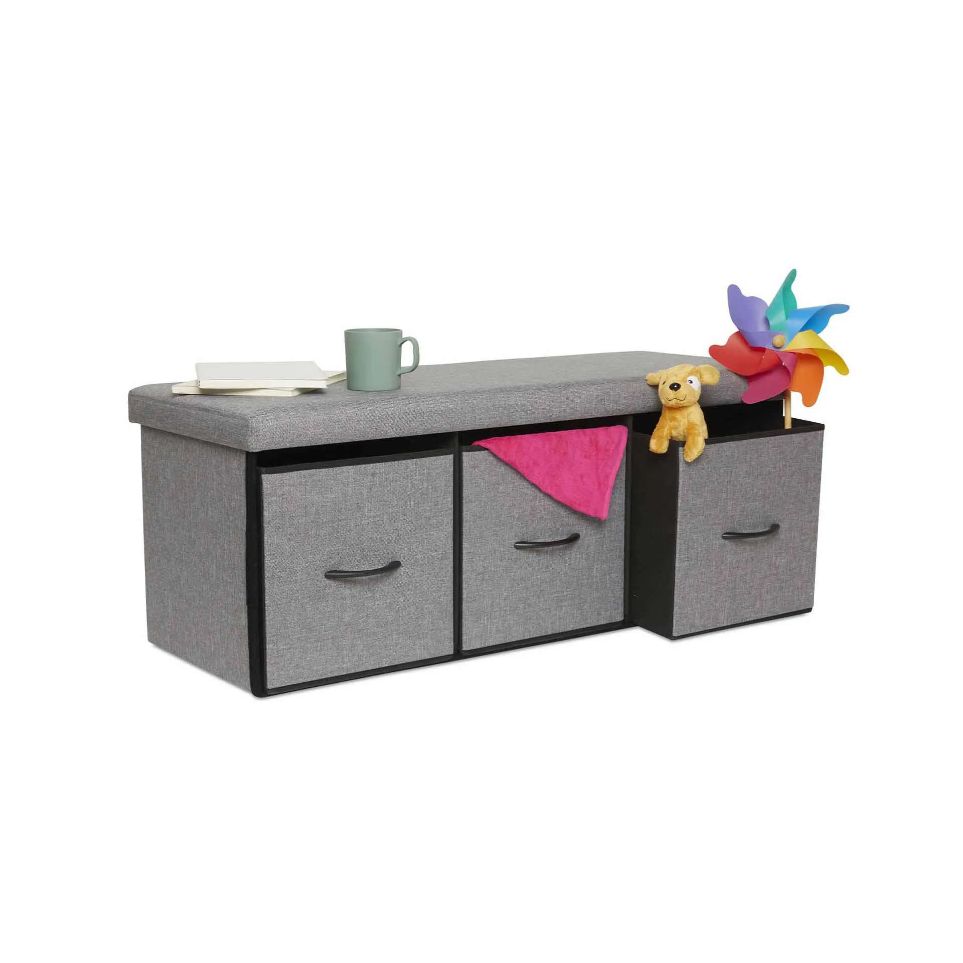 Cassapanca contenitore con 3 cassetti