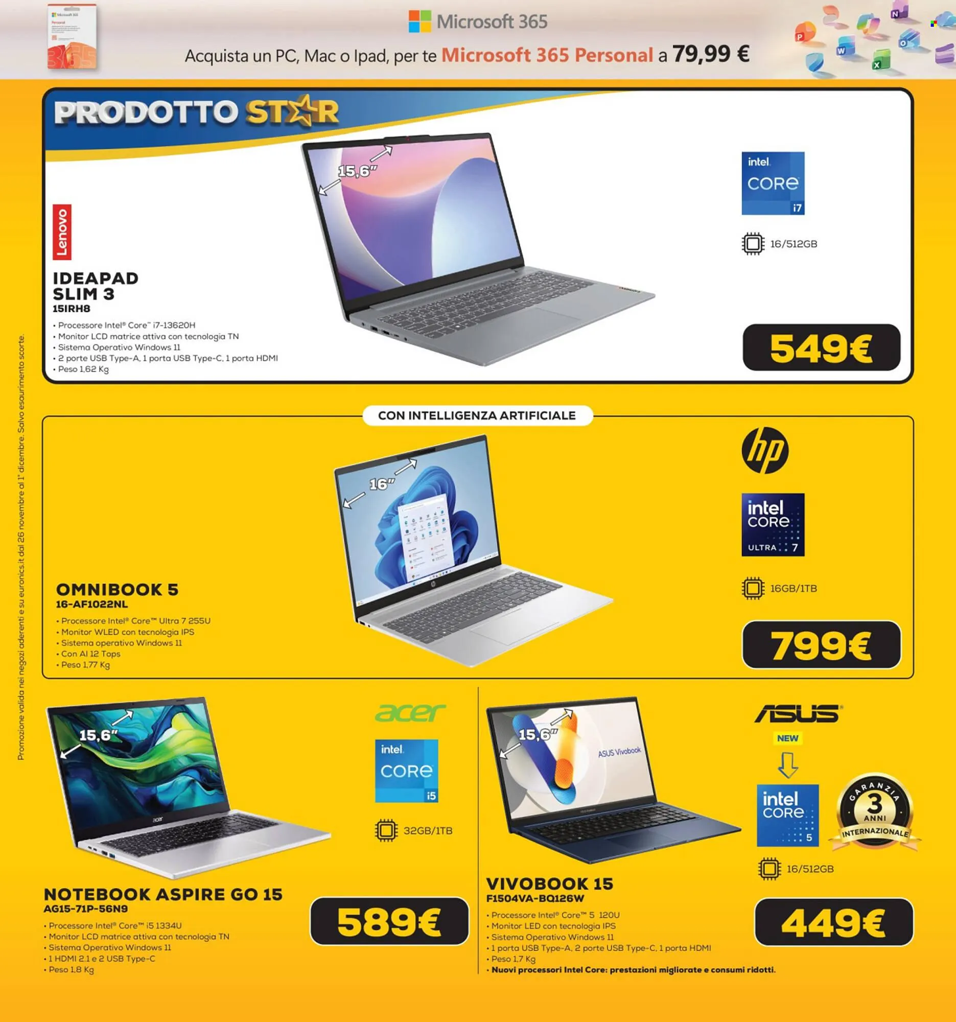 Volantino Euronics da 26 novembre a 1 dicembre di 2025 - Pagina del volantino 30