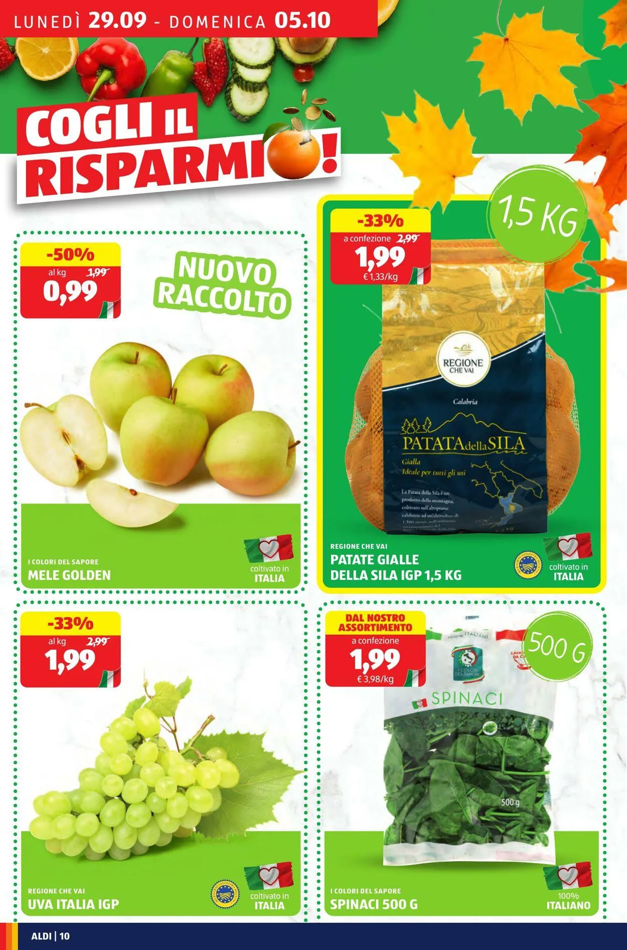 Aldi Volantino attuale da 29 settembre a 5 ottobre di 2025 - Pagina del volantino 10