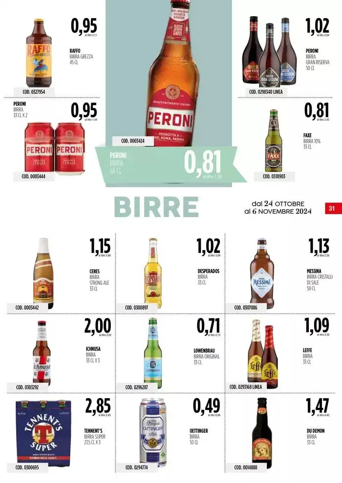 Offerte Carico Cash & Carry da 24 ottobre a 6 novembre di 2024 - Pagina del volantino 31