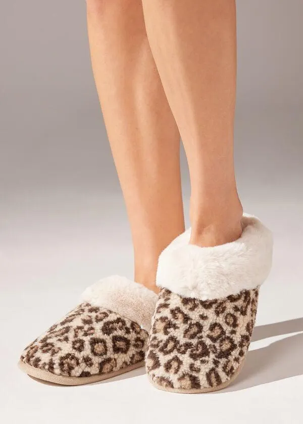 Pantofole in Tessuto Soft Teddy Animalier