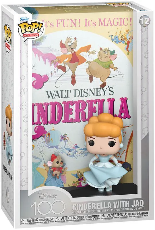 Disney 100 - Film poster - Cinderella with Jaq vinyl figurine no. 12 | Funko Pop! | multicolore | Cenerentola