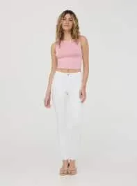 Pantaloni push-up cinque tasche Bianco ottico