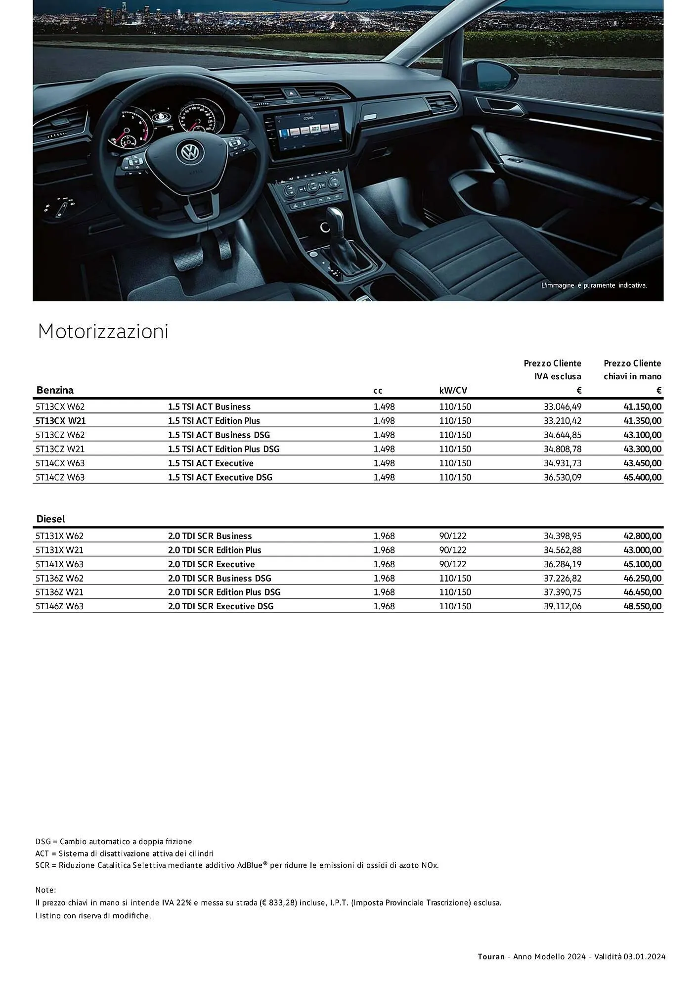 Volantino Volkswagen Touran da 3 gennaio a 4 gennaio di 2025 - Pagina del volantino 2