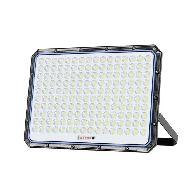 Faro Solare LED 5000W, pannello monocristallino, batteria LiFePO4, illuminazione esterna efficiente ed ecologica