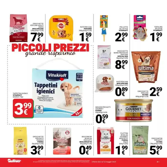 Piccoli prezzi da 2 maggio a 12 maggio di 2025 - Pagina del volantino 21