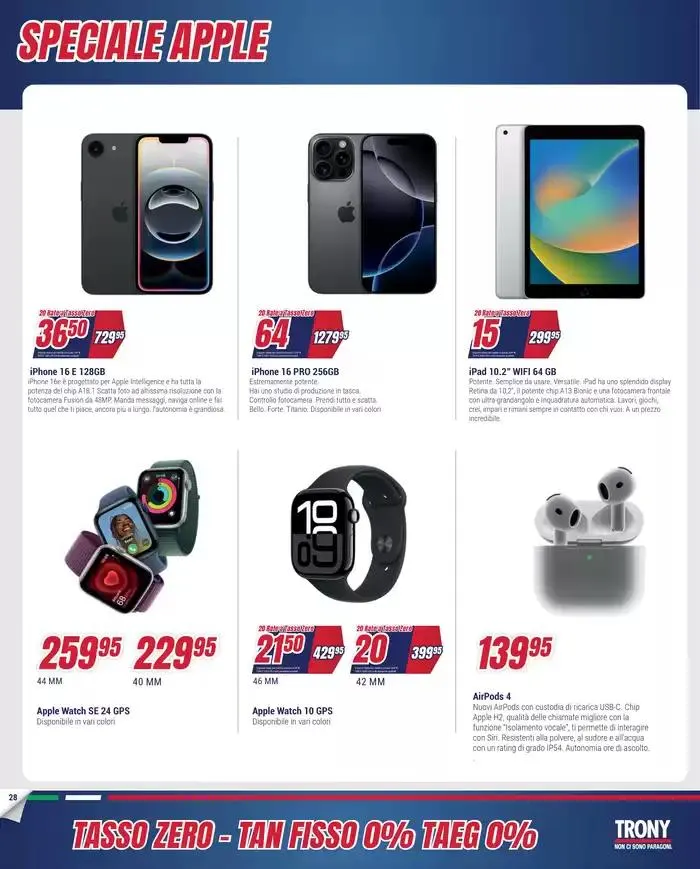 Tasso Zero da Trony! da 20 marzo a 2 aprile di 2025 - Pagina del volantino 28