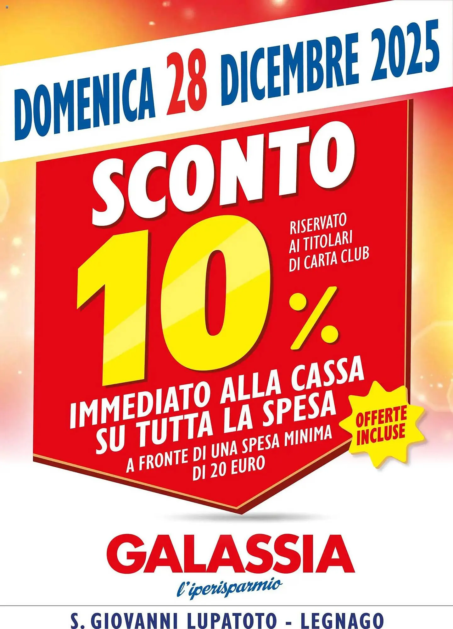 Volantino Galassia da 28 dicembre a 28 dicembre di 2025 - Pagina del volantino 1