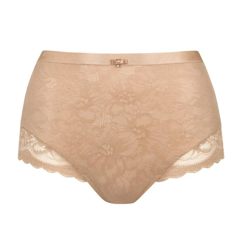 LIS-22195-SA- Slip alto in pizzo Evelyn - Sweet Almond