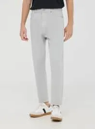 Pantaloni relaxed cinque tasche Grigio cemento