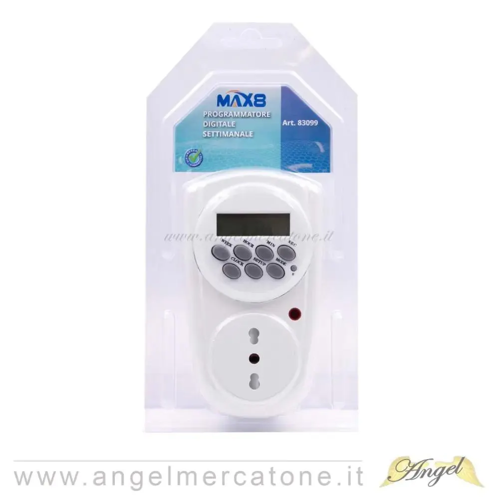 Programmatore digitale settimanale 16A Spina S17