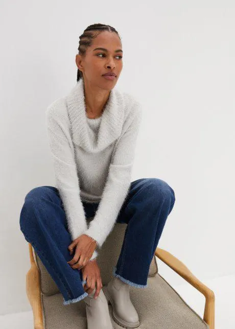 Maglione oversize in filato peloso