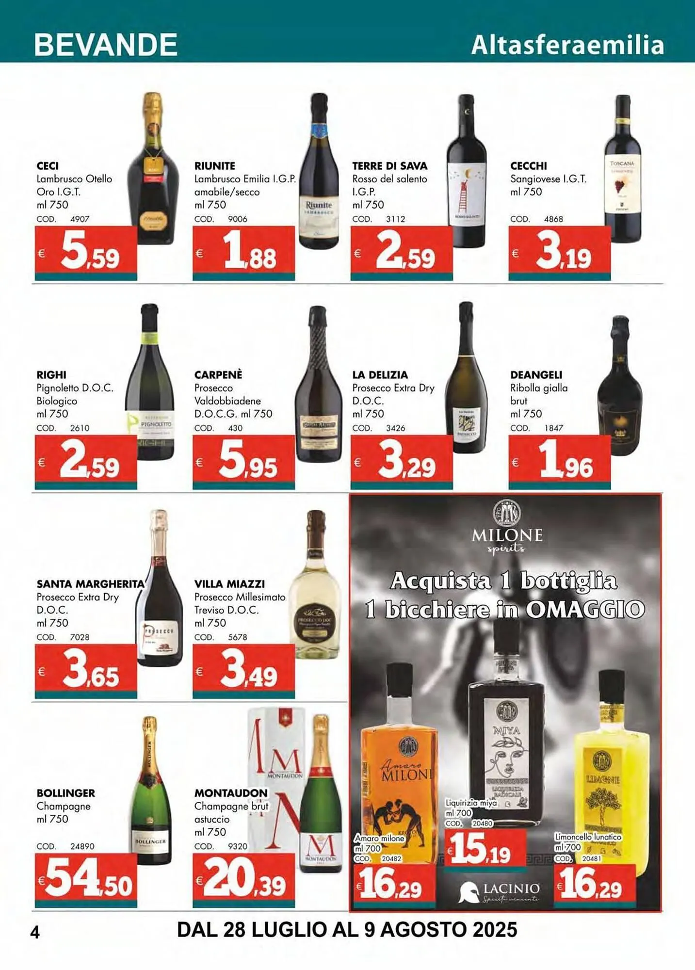 Volantino Altasfera da 28 luglio a 9 agosto di 2025 - Pagina del volantino 4
