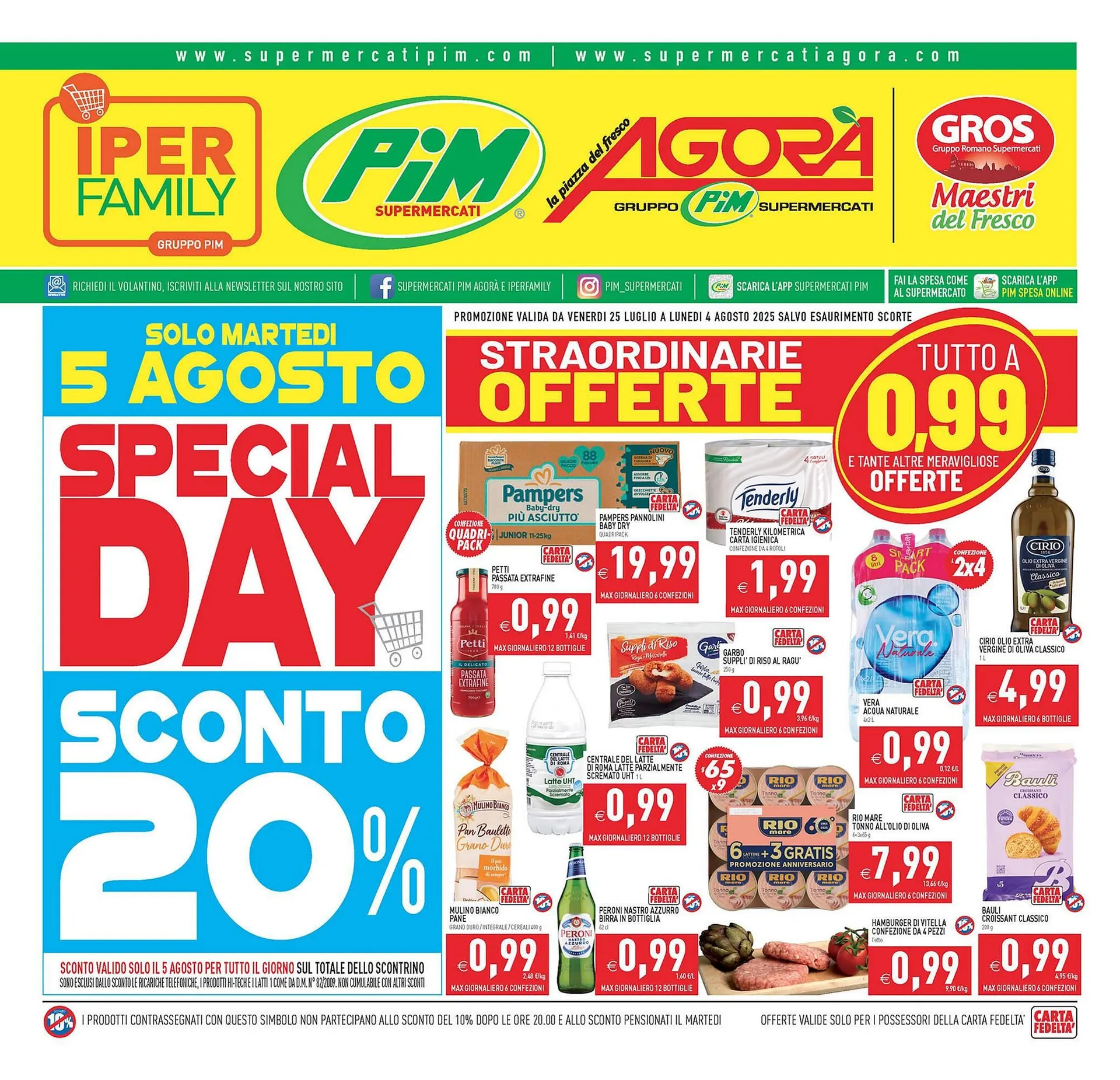 Volantino Supermercati Agorà da 25 luglio a 4 agosto di 2025 - Pagina del volantino 1