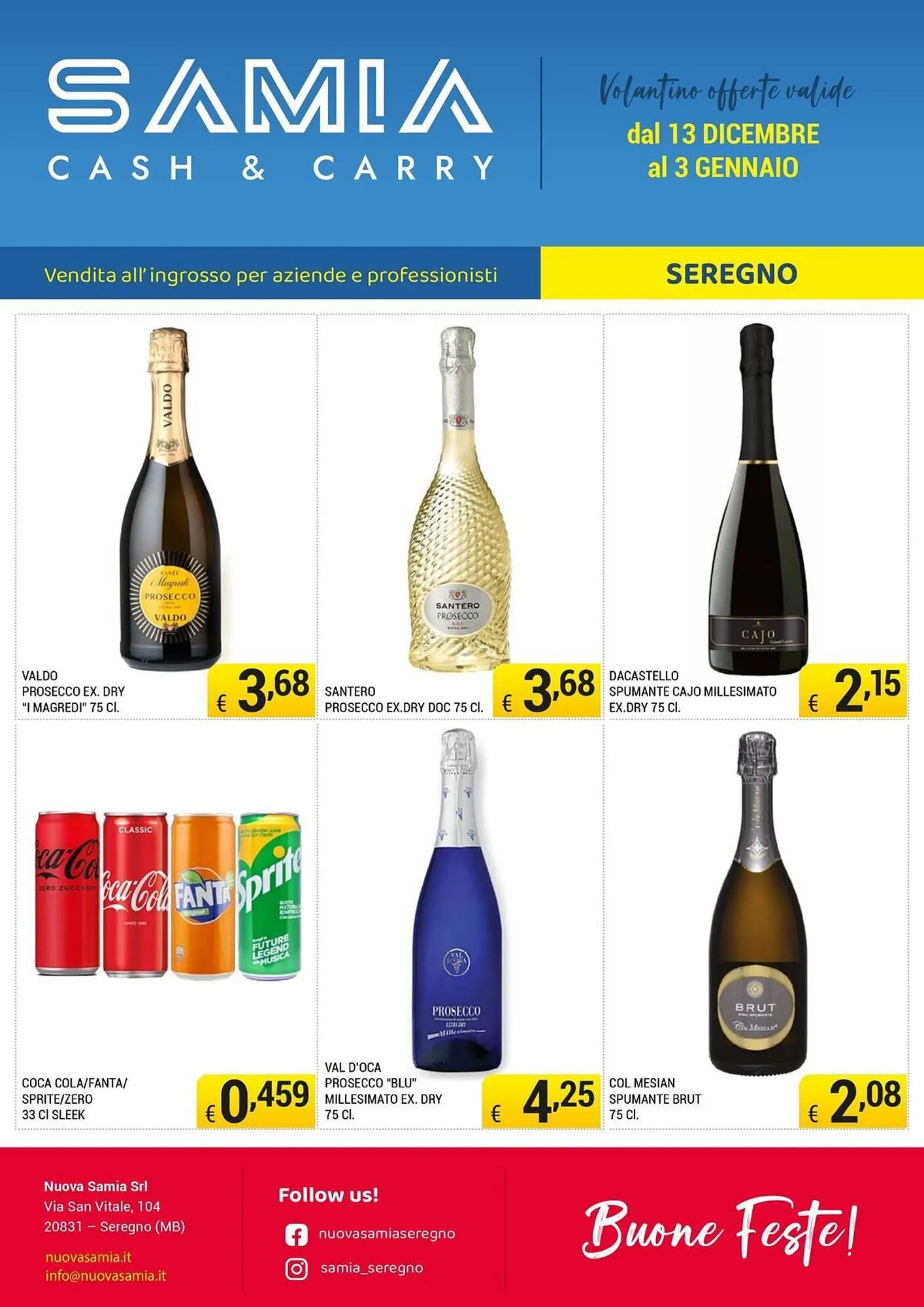 Volantino Samia Cash and Carry da 13 dicembre a 3 gennaio di 2026 - Pagina del volantino 1