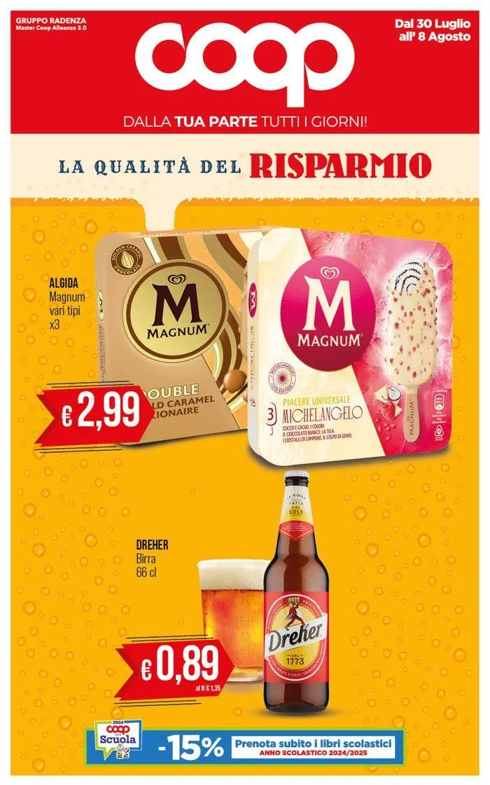 Offerte Coop Radenza! da 30 luglio a 8 agosto di 2024 - Pagina del volantino 1
