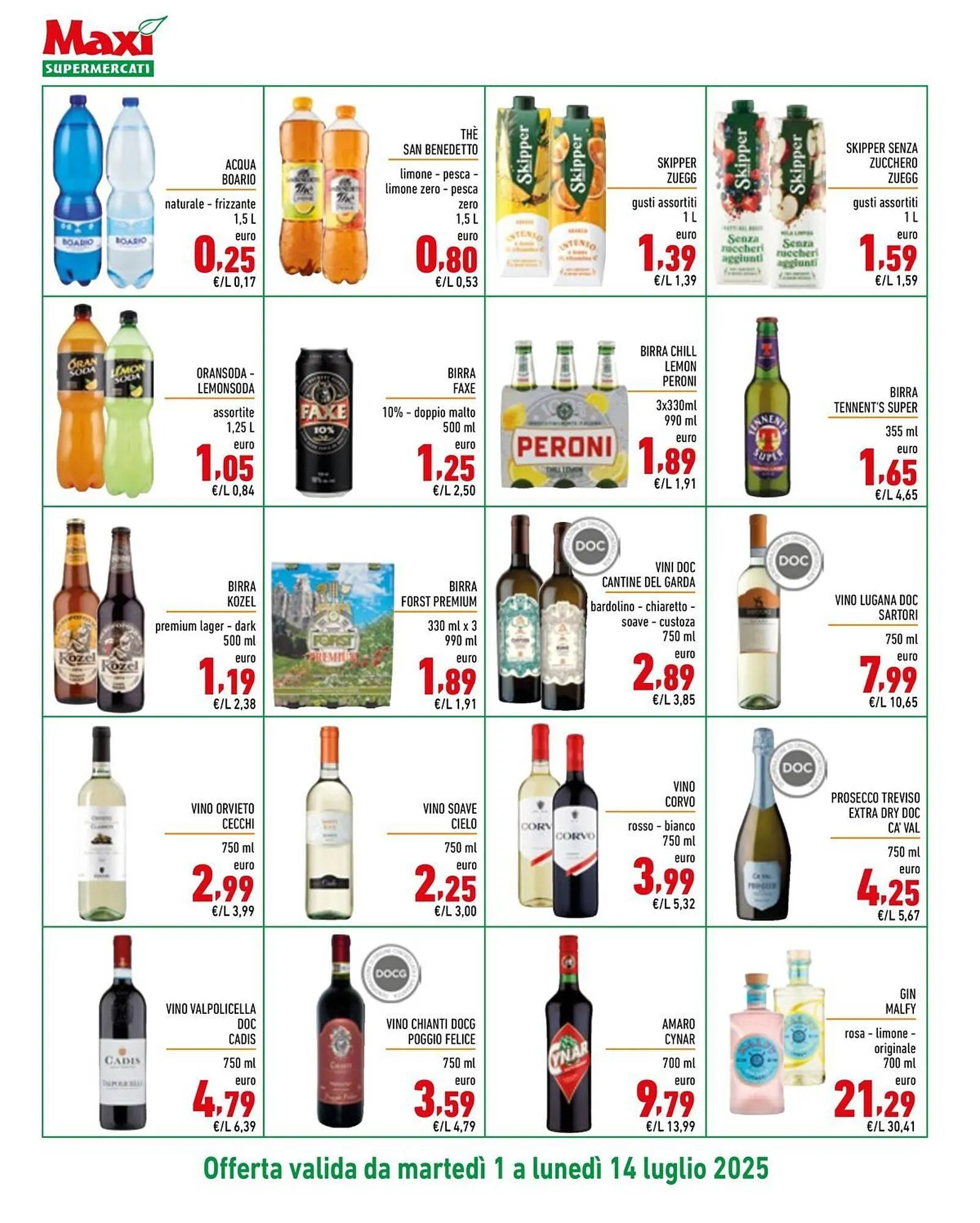 Volantino Maxi Supermercati da 1 luglio a 14 luglio di 2025 - Pagina del volantino 14
