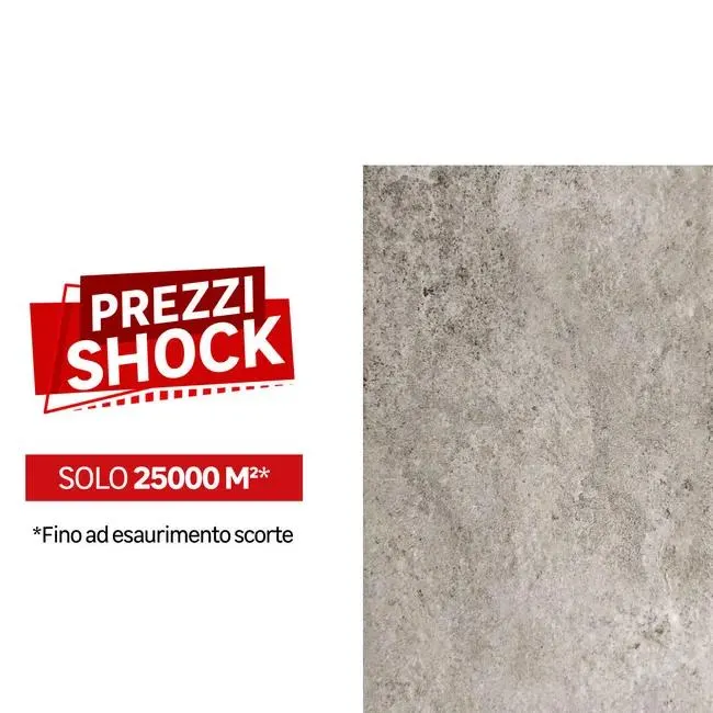 Piastrella da pavimento esterno 15 x 30 cm Sp. 9 mm Pietra Brasile in gres porcellanato smaltato opaco grigio traffico intenso (pei 4/5) R11 0.99 mq