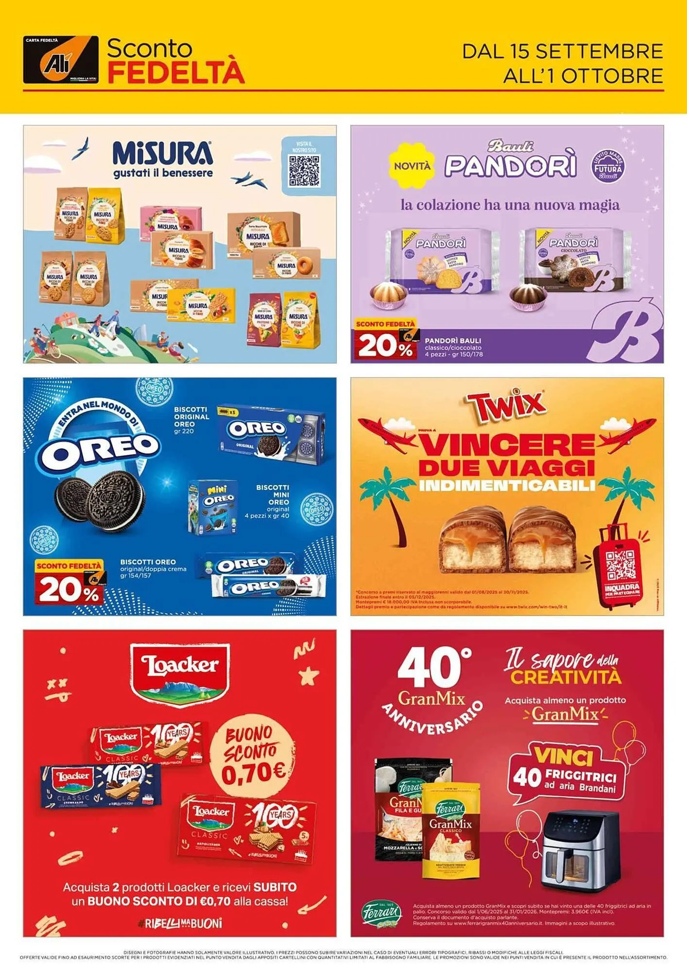 Volantino Alì Supermercati da 15 settembre a 1 ottobre di 2025 - Pagina del volantino 1