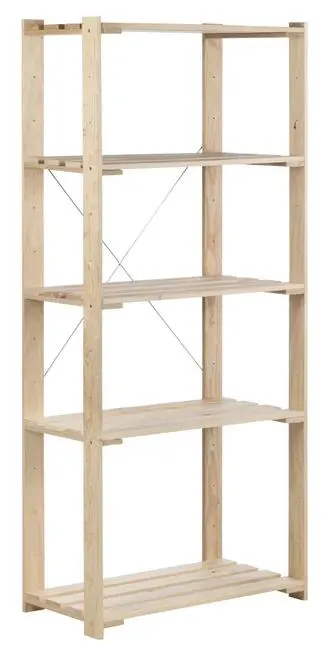 Scaffale in kit 5 ripiani NOVA L 76.5 x P 38.5 x H 174.5 cm beige, portata per ripiano 75 kg