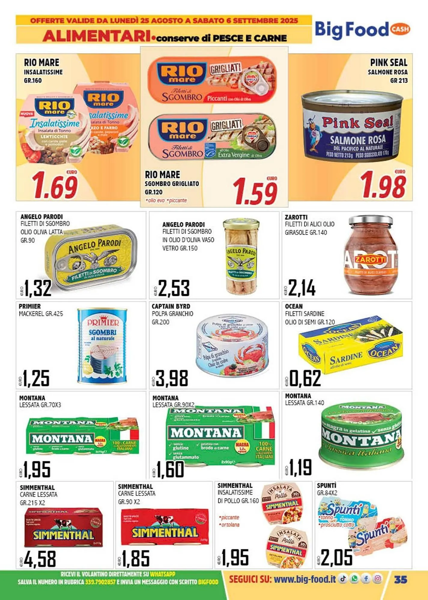 Volantino Big Food da 25 agosto a 6 settembre di 2025 - Pagina del volantino 35