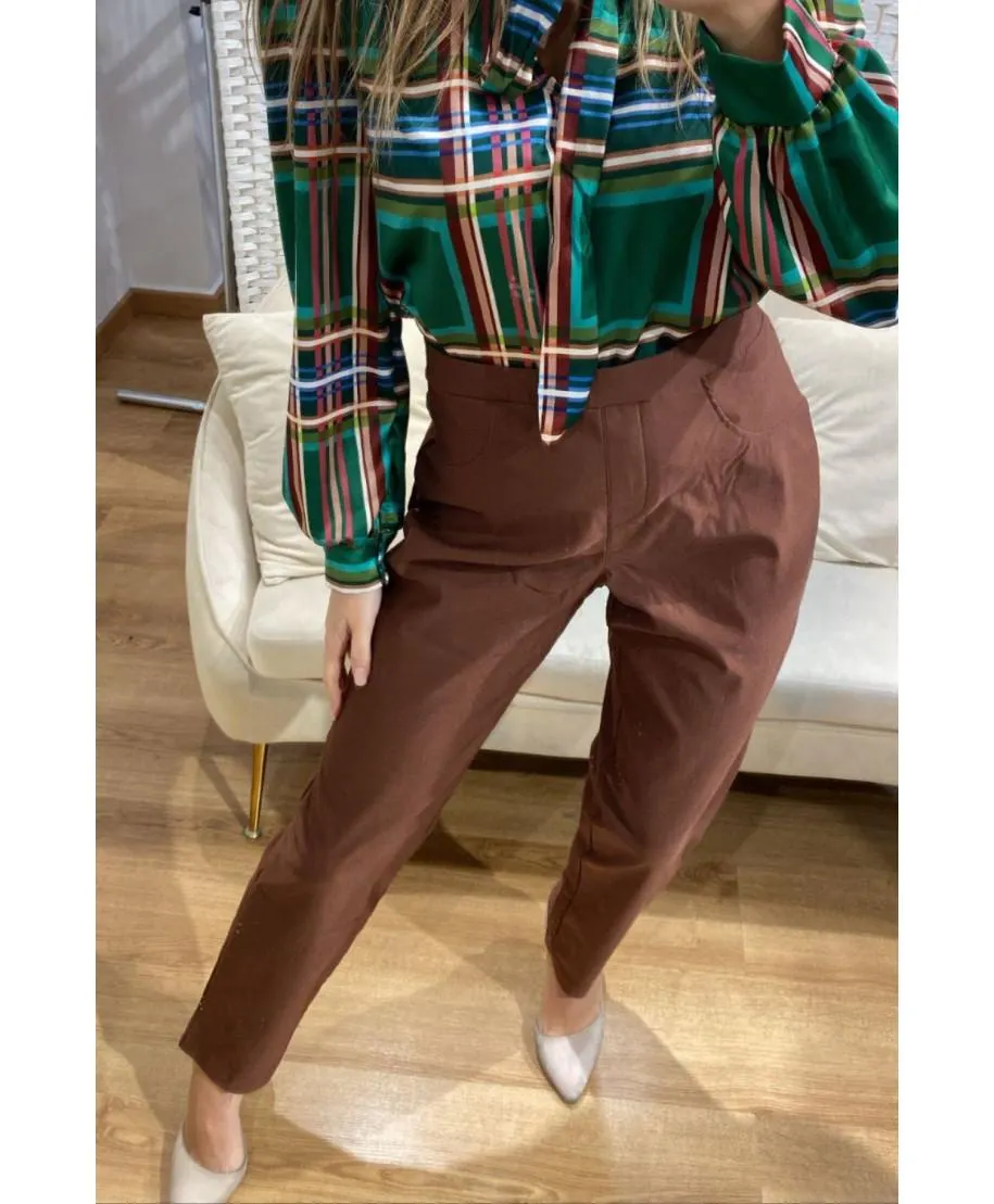 Pantalone elasticizzato felpato