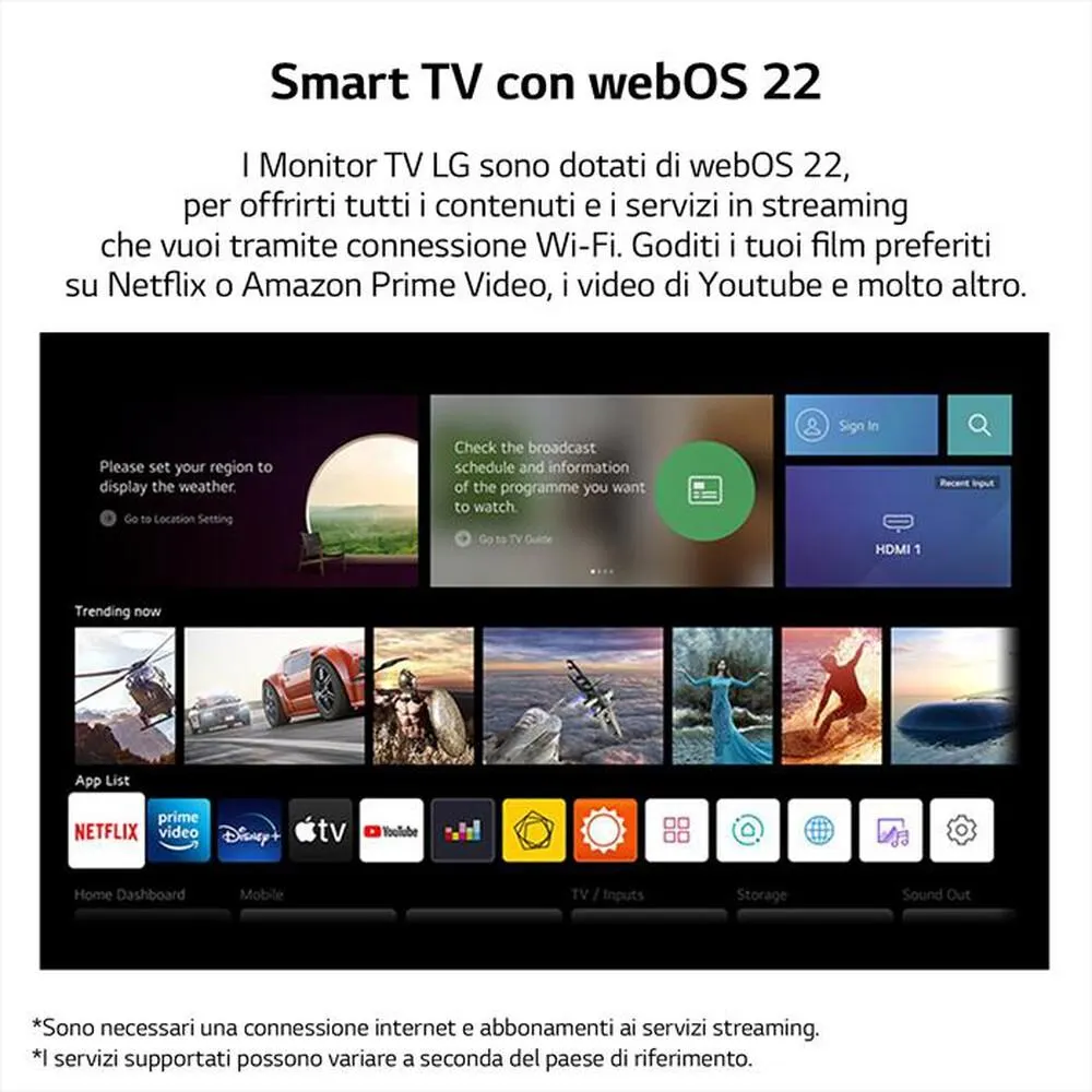 LG - Smart TV LED HD READY 23,6" 24TQ510S-WZ.API-Bianco