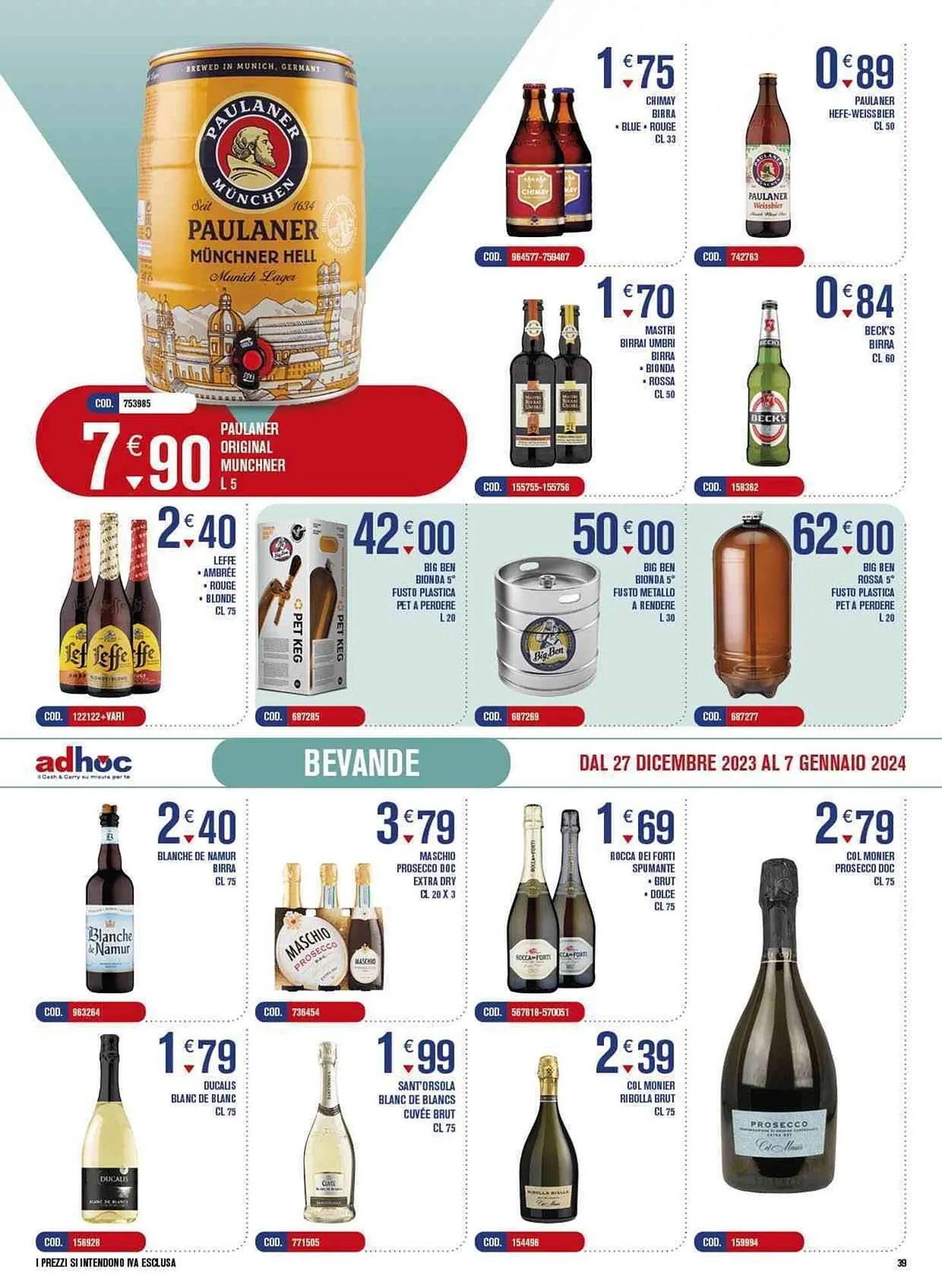 Volantino Adhoc da 27 dicembre a 7 gennaio di 2024 - Pagina del volantino 39