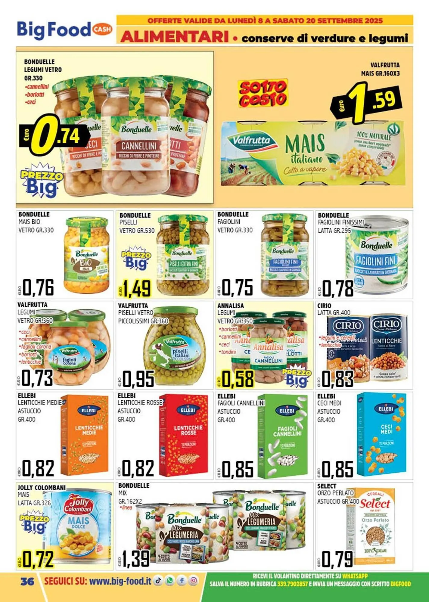 Volantino Big Food da 8 settembre a 20 settembre di 2025 - Pagina del volantino 36