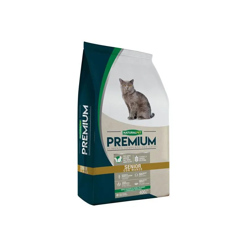 Naturalpet Premium Cat Senior con Manzo 400 gr 000140974