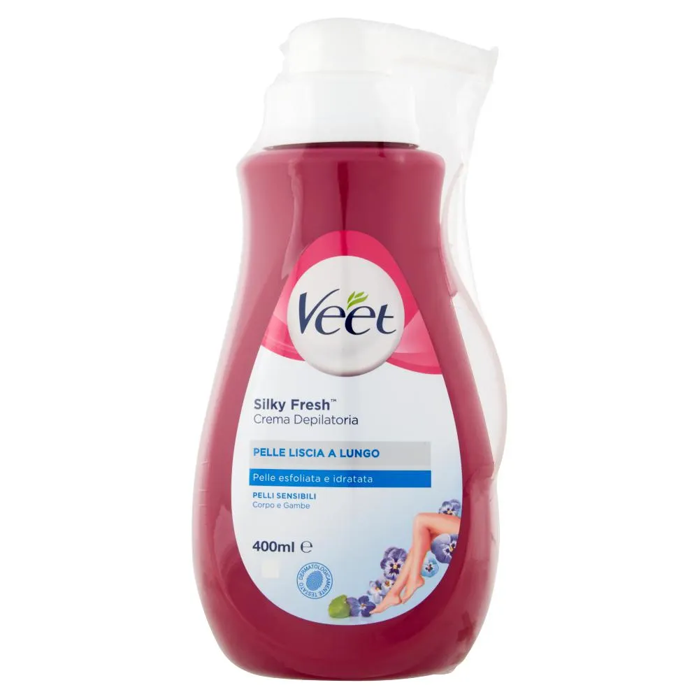 Veet Silky Fresh Crema Depilatoria Pelli Sensibili Corpo e Gambe 400 ml