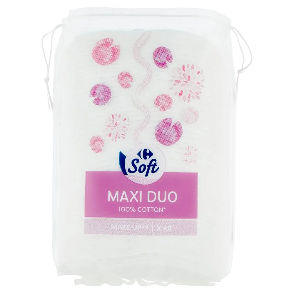 Carrefour Soft Maxi Duo 100% Cotton* 40 pz
