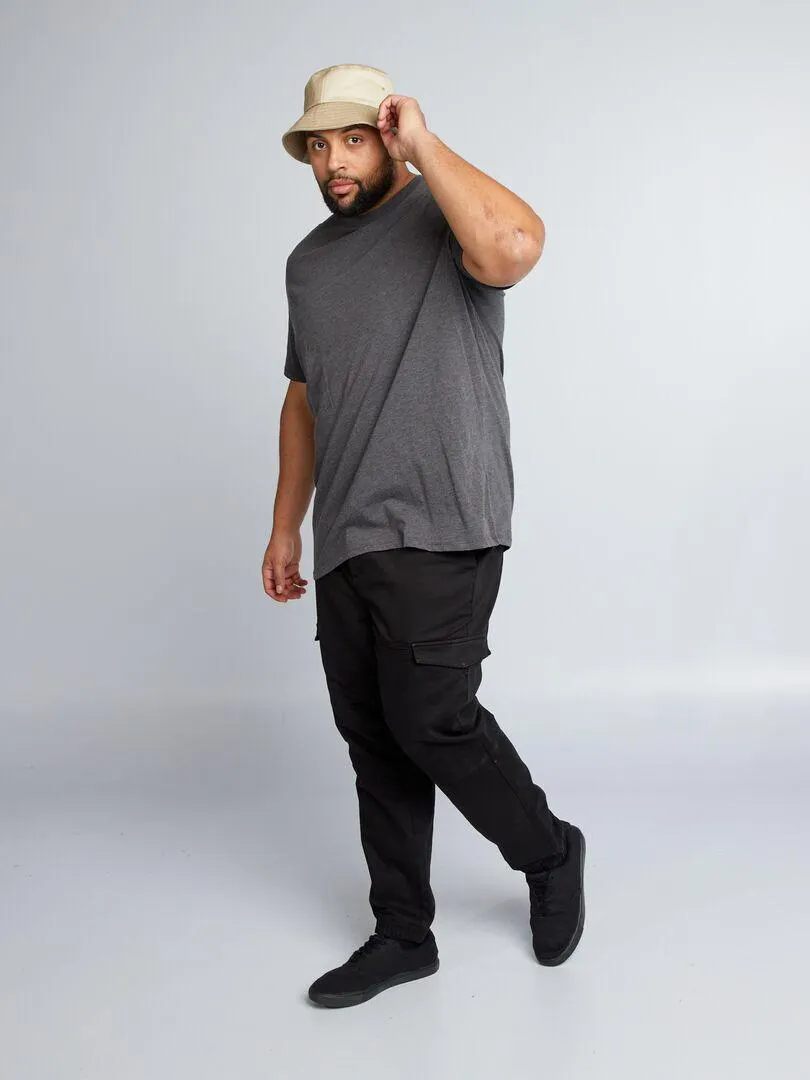 Pantaloni chino con tasche laterali - nero