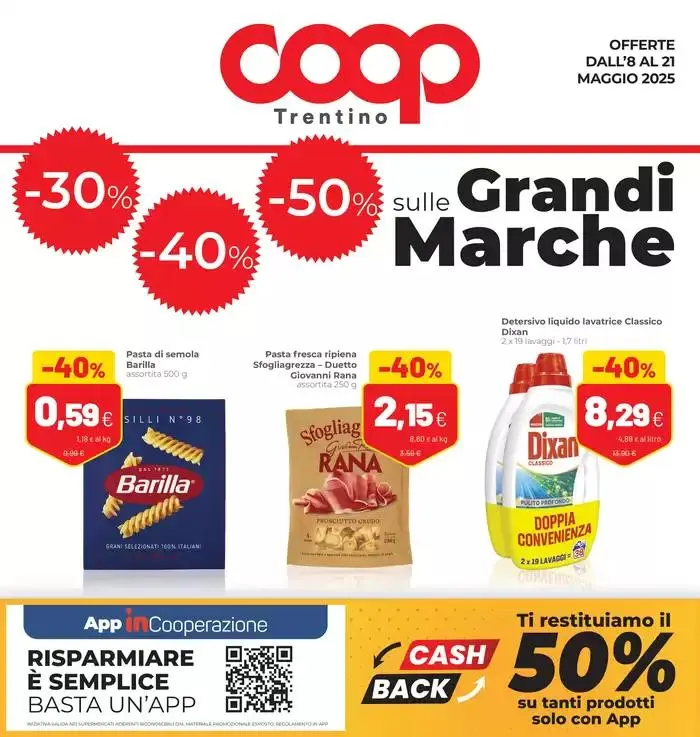 30% 40% 50% sulle grandi marche da 8 maggio a 21 maggio di 2025 - Pagina del volantino 1