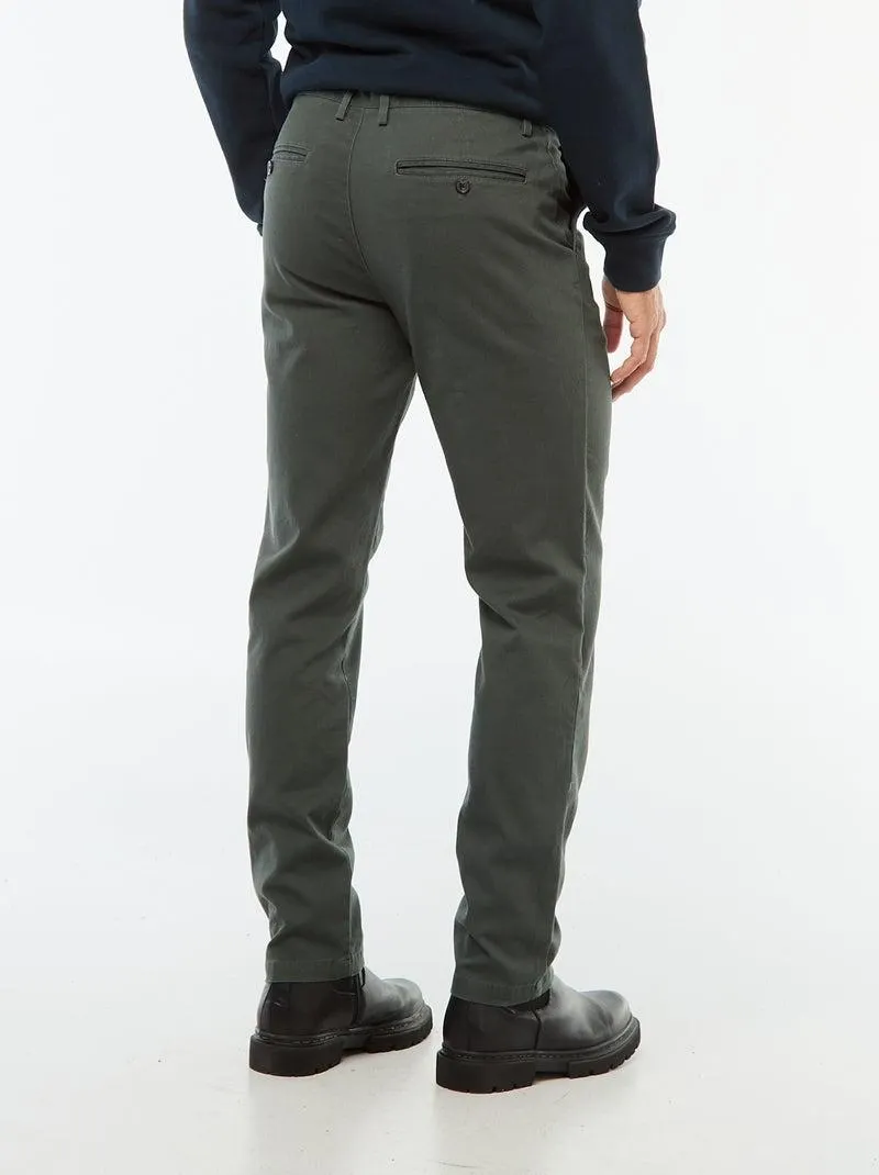 Pantaloni in maglia piqué tinta unita - Verde