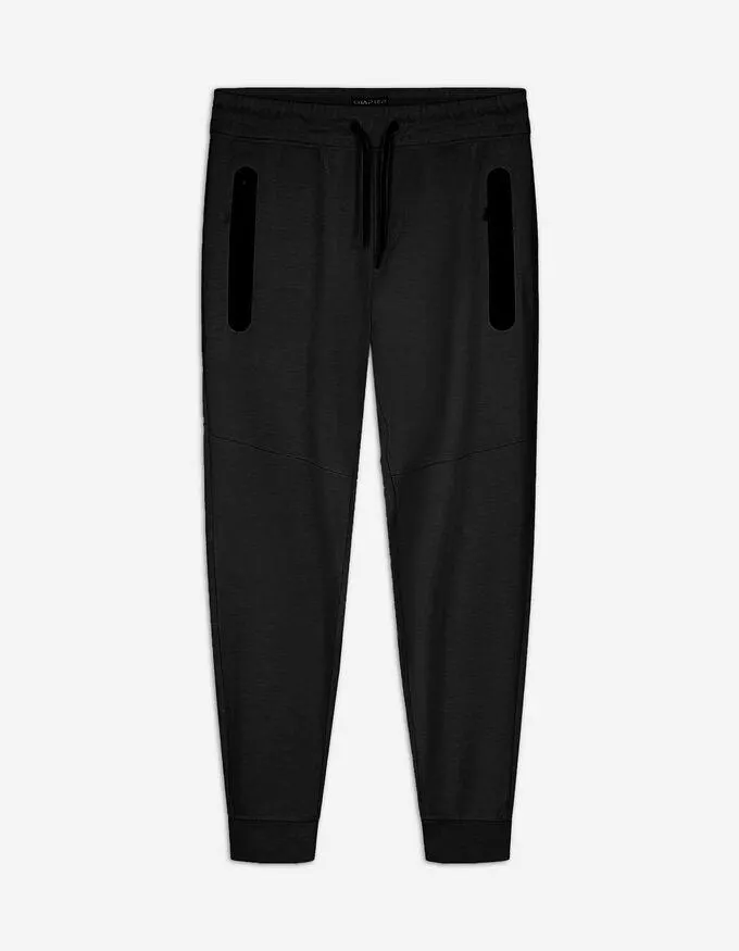 Joggingové kalhoty - Rovný střih Straight Fit - cerná