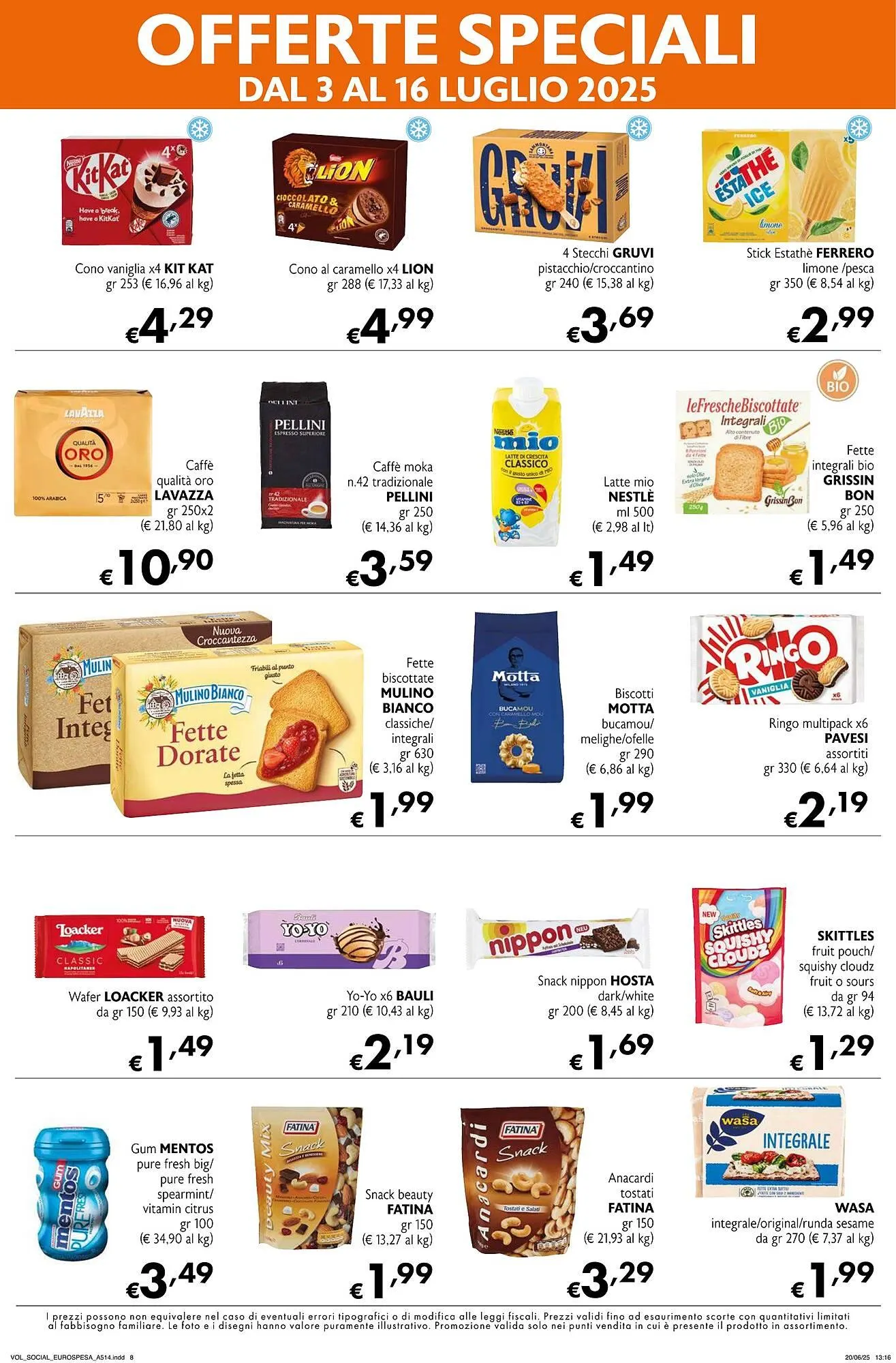 Volantino Eurospesa da 3 luglio a 16 luglio di 2025 - Pagina del volantino 8