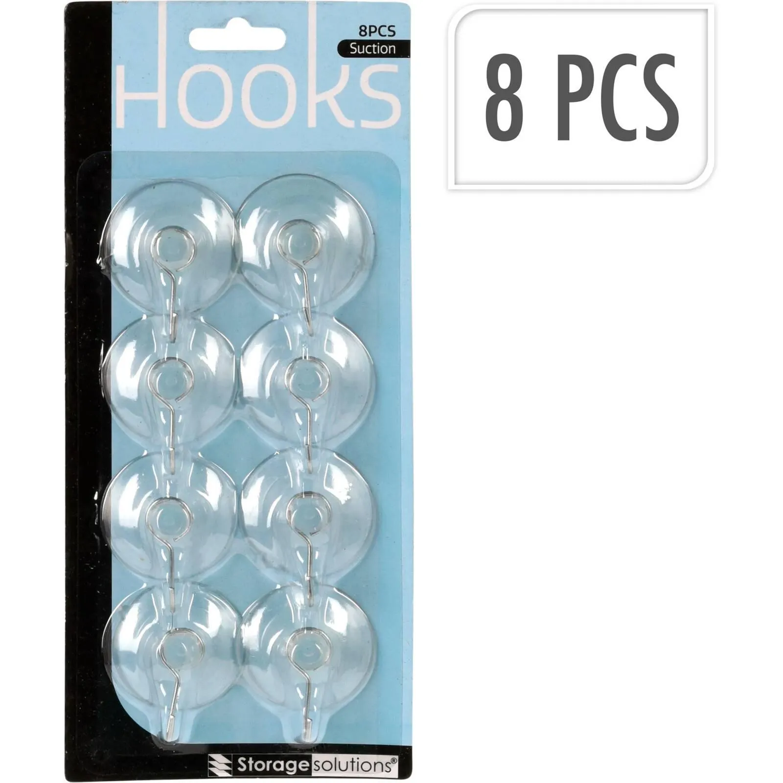 8 ganci con ventosa 4cm