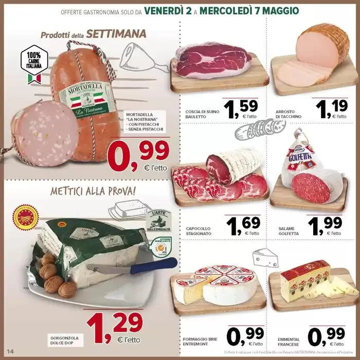 Prendi 2, paghi 1 da 2 maggio a 11 maggio di 2025 - Pagina del volantino 14
