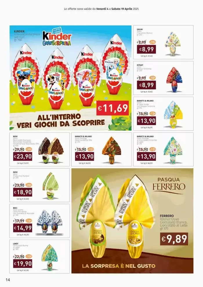 Per Pasqua solo eccellenze! da 4 aprile a 19 aprile di 2025 - Pagina del volantino 14