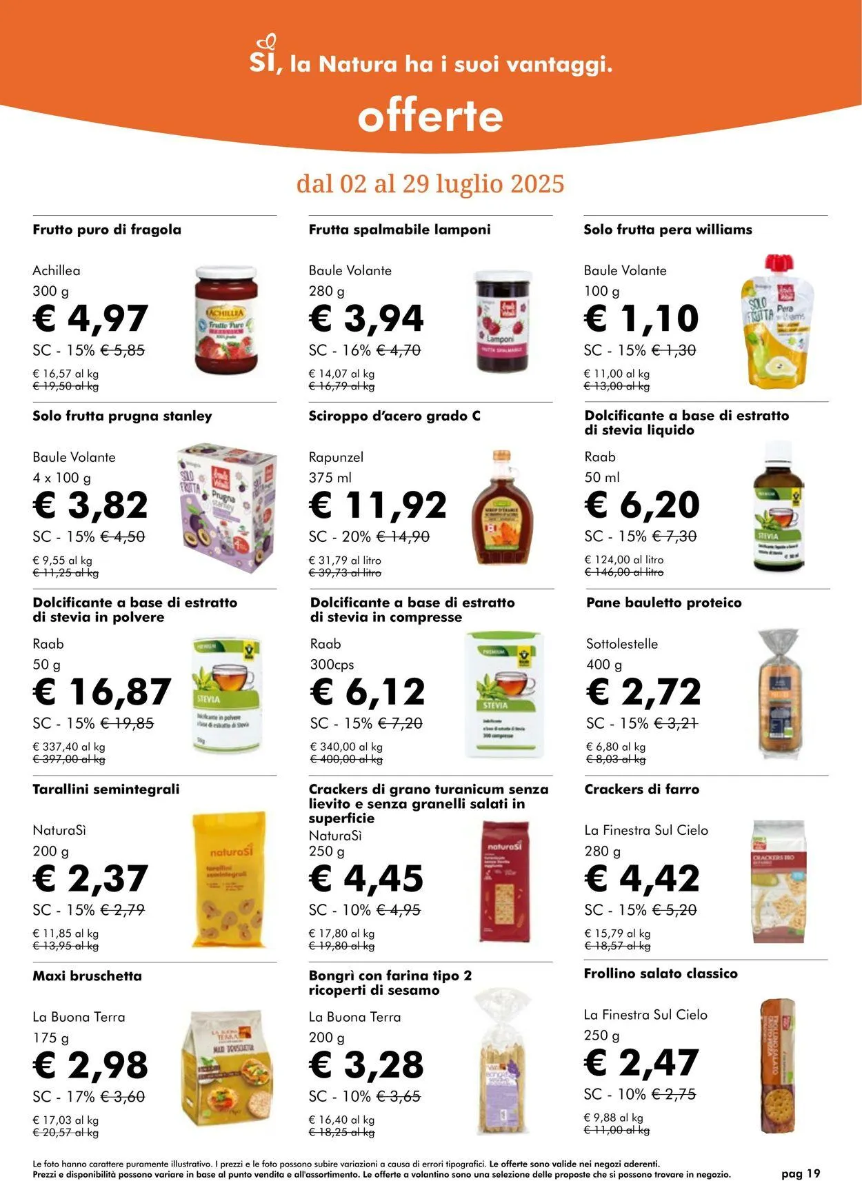 Natura Sì Volantino attuale da 31 luglio a 14 agosto di 2025 - Pagina del volantino 19