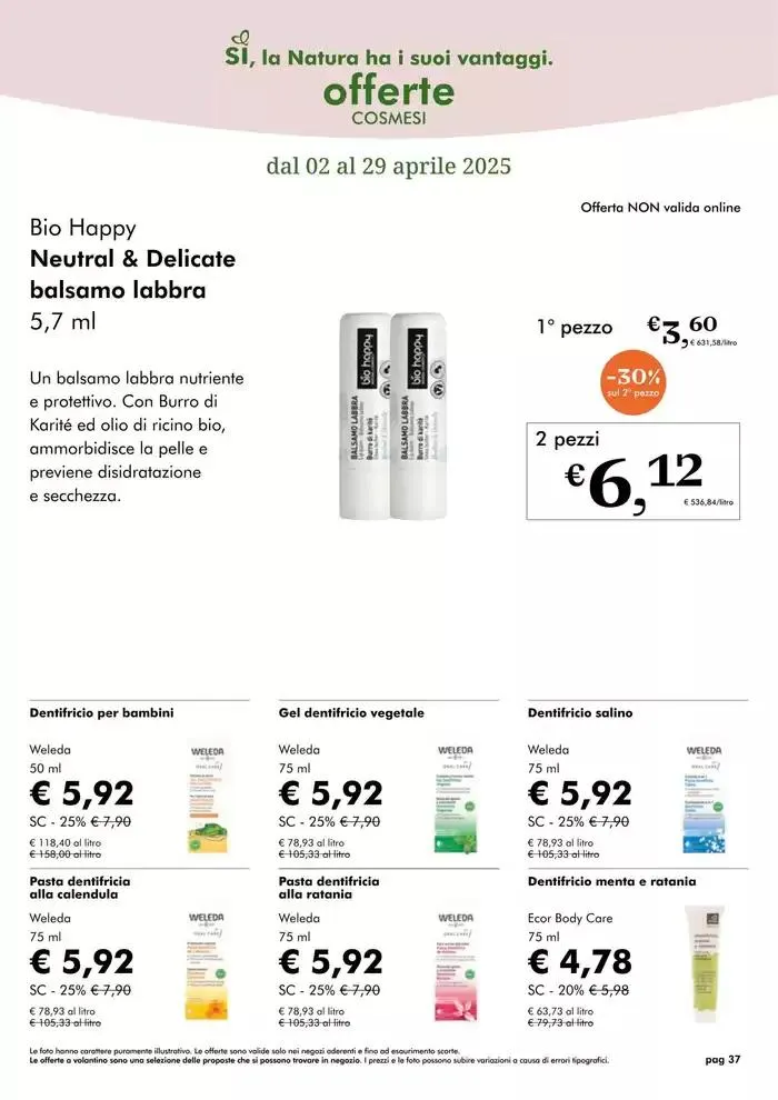 Offerte Aprile 2025 da 1 aprile a 30 aprile di 2025 - Pagina del volantino 37