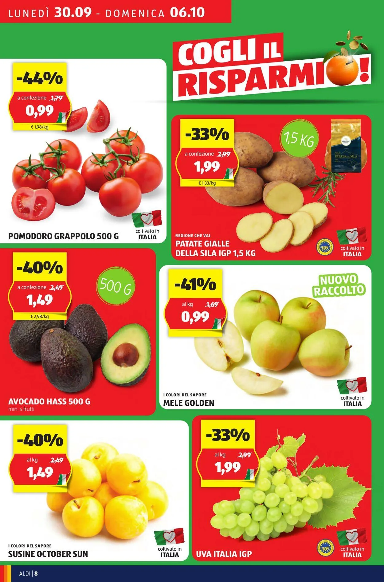Aldi Volantino attuale da 30 settembre a 6 ottobre di 2024 - Pagina del volantino 8