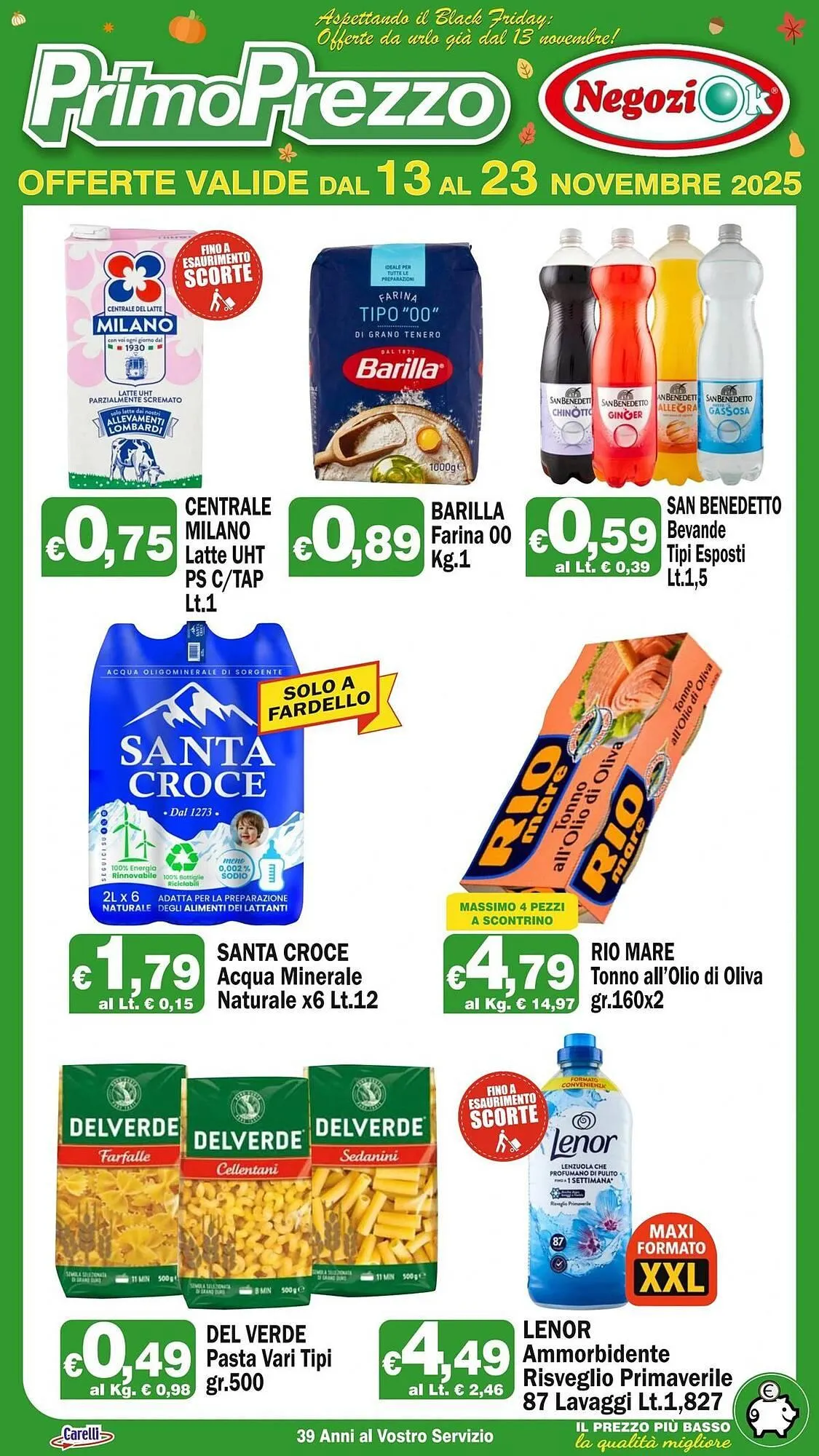 Volantino Primo Prezzo da 13 novembre a 23 novembre di 2025 - Pagina del volantino 1