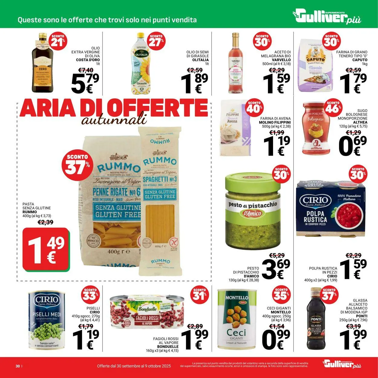 Gulliver Volantino attuale da 30 settembre a 9 ottobre di 2025 - Pagina del volantino 30