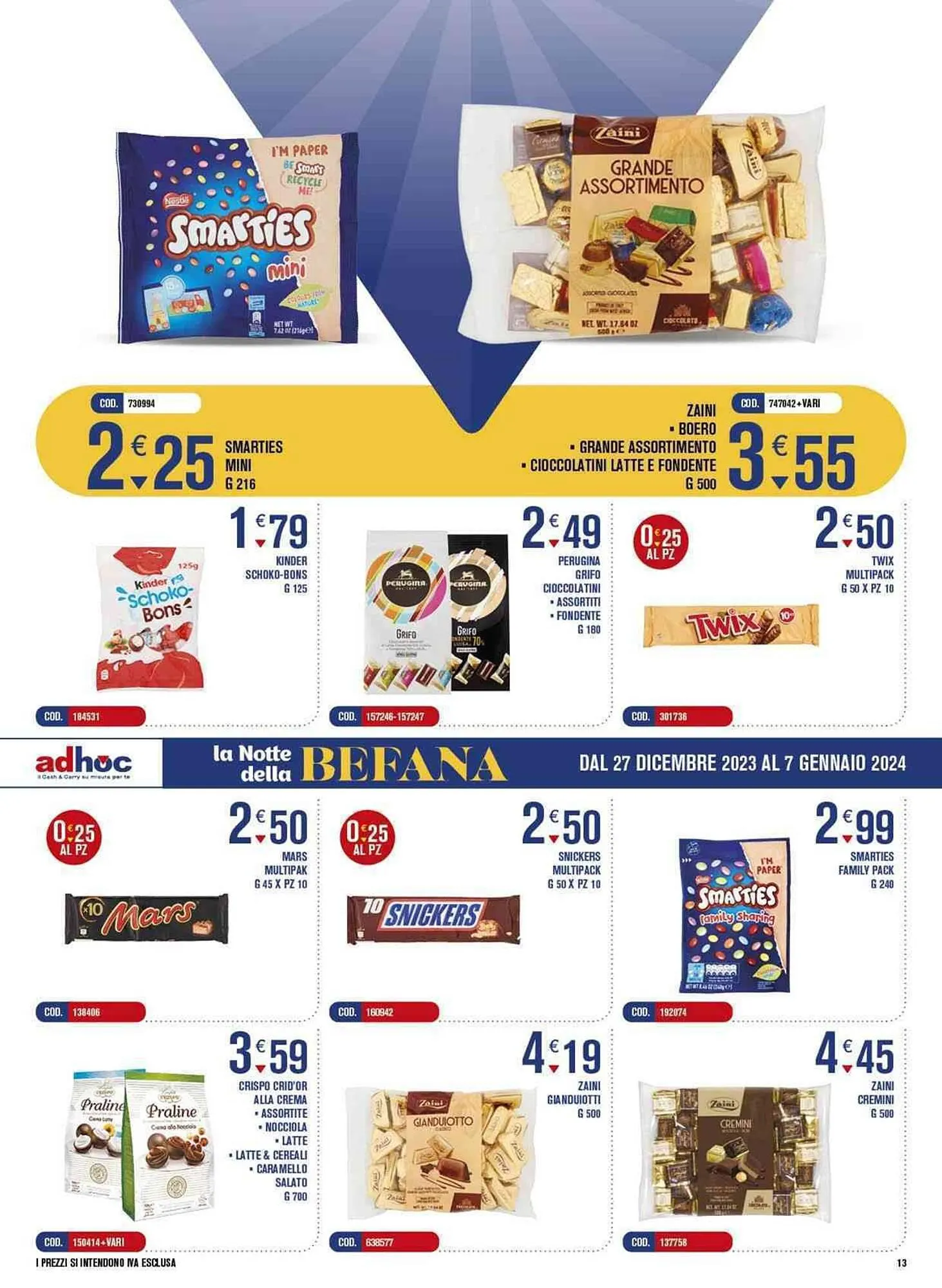 Volantino Adhoc da 27 dicembre a 7 gennaio di 2024 - Pagina del volantino 13