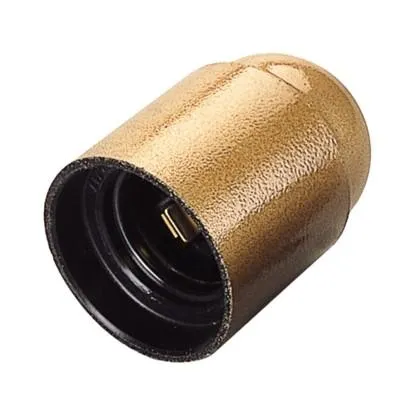 Portalampada E27 corpo liscio oro