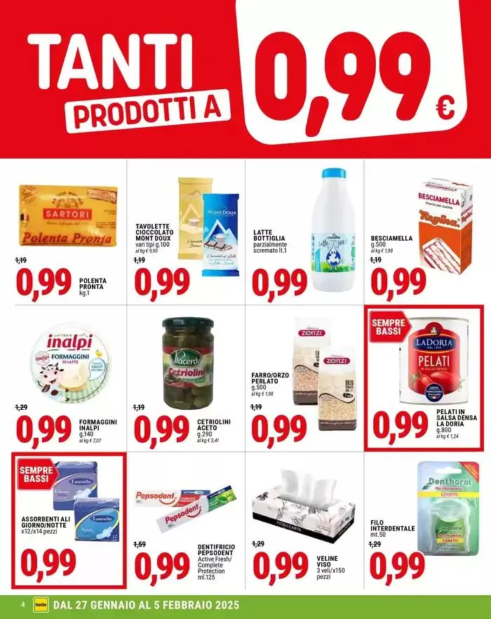 Tanti prodotti a 0,99 euro  da 27 gennaio a 5 febbraio di 2025 - Pagina del volantino 4
